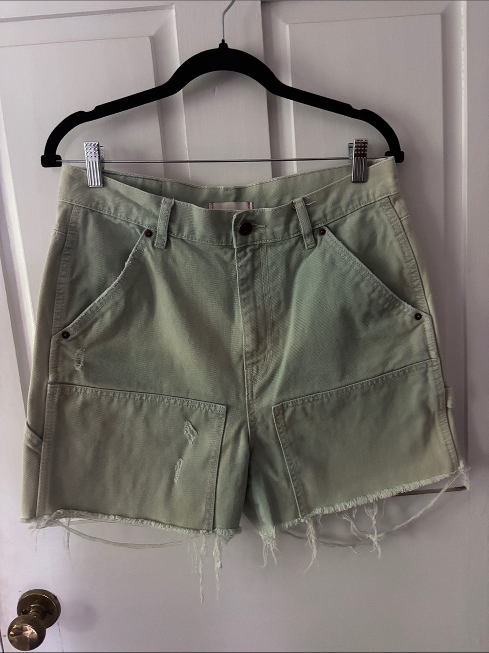BDG Light Sage Utility Jean Shorts - Women